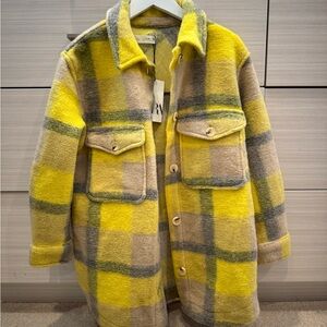 Zara girls flannel jacket nwt